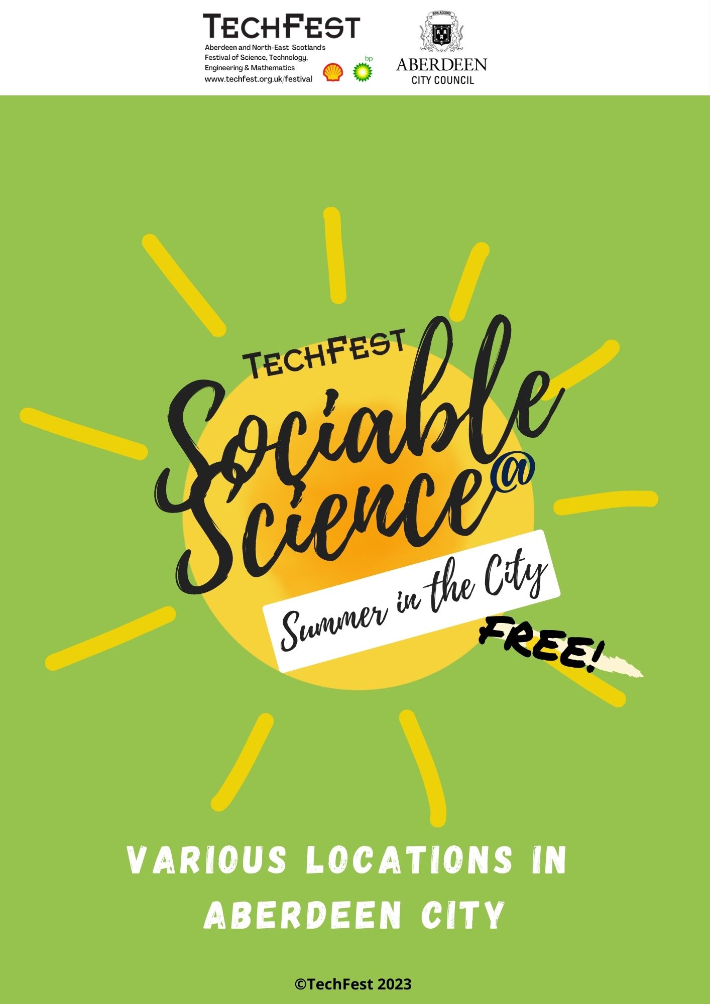 Sociable Science Cover Sheet Summer in the City 2023